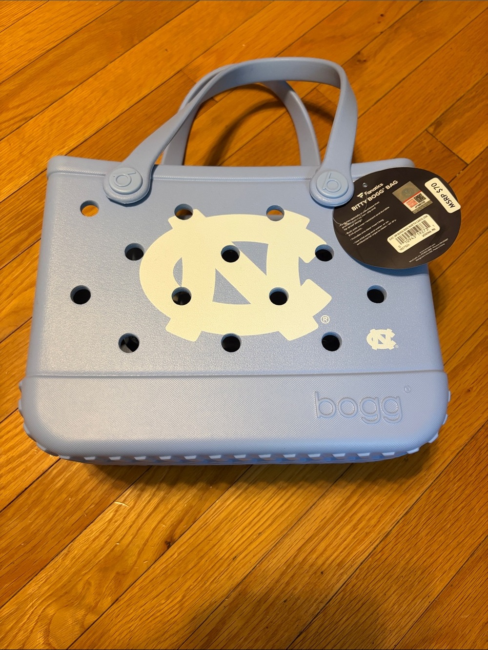Bogg Bitty Bag x UNC Logo Tote in Carolina Blue